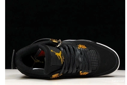 Hyperoad AIR METALLIC JORDAN BLACK “ROYALTY” 4 MENS GOLD-WHITE 1203